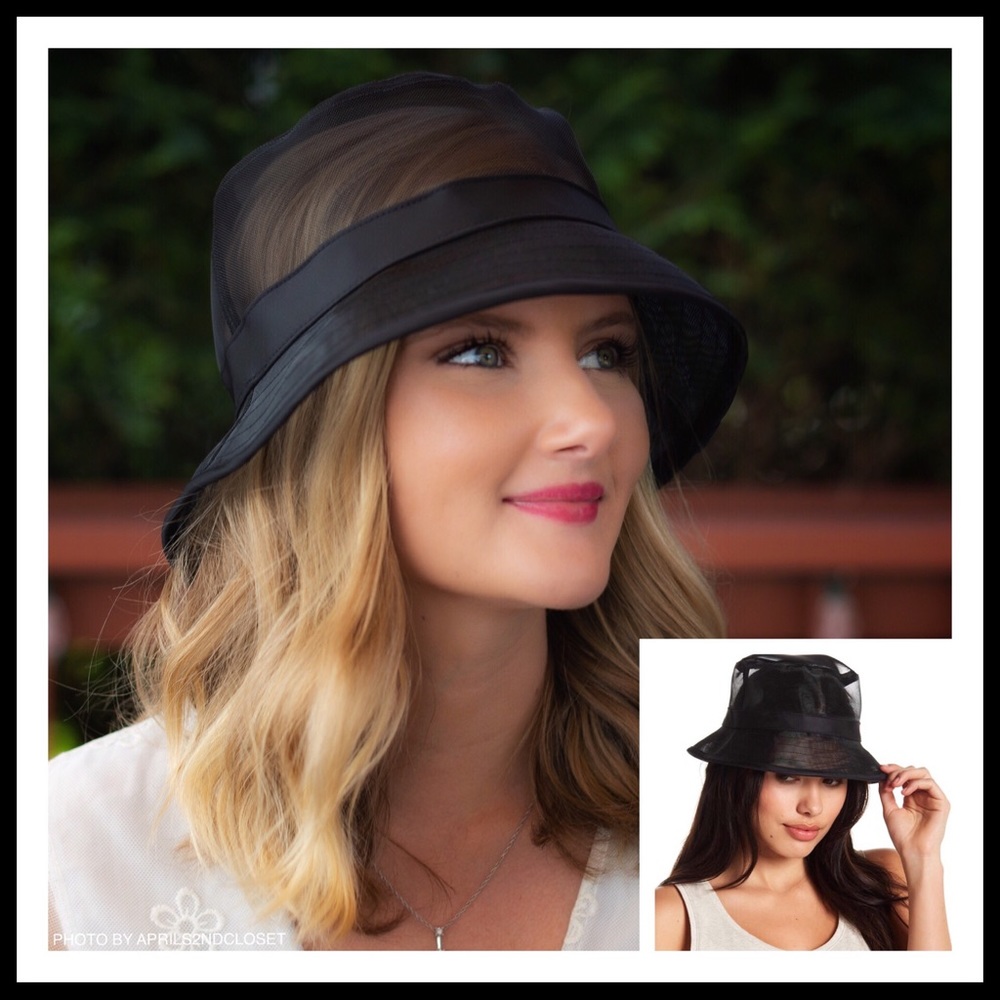 STEVE MADDEN LUXE BLACK MESH BUCKET HAT - Picture 3 of 8